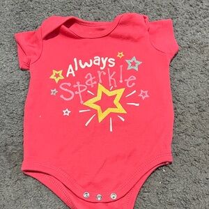 Kidgets Red 'Always Sparkle' Bodysuit